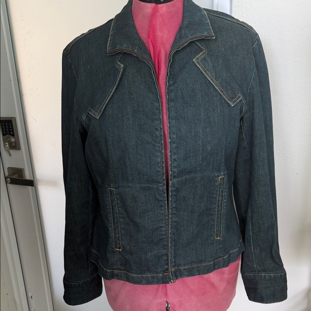 Ellen Tracy Dark Blue Denim Jacket